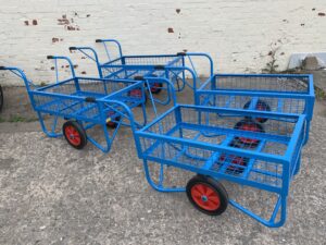 multi purpose animal feed/garden trolley/garden trolley