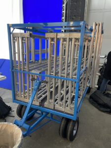 8 wheel turntable trolley